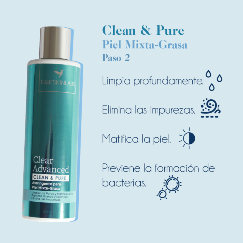 Locion Astringente Clean Pure 240 ml 2